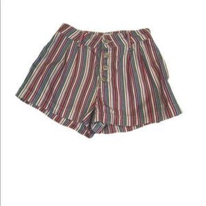 URBAN Outfitters Button Fly Striped Shorts with Side Pockets Size 0
